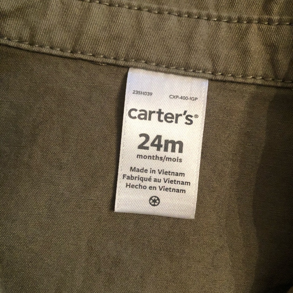 Olive button down jacket - Picture 2 of 3